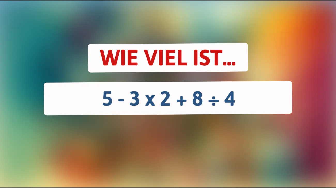 Nur 1% können dieses mathematische Rätsel lösen: Kannst du das richtige Ergebnis herausfinden?"