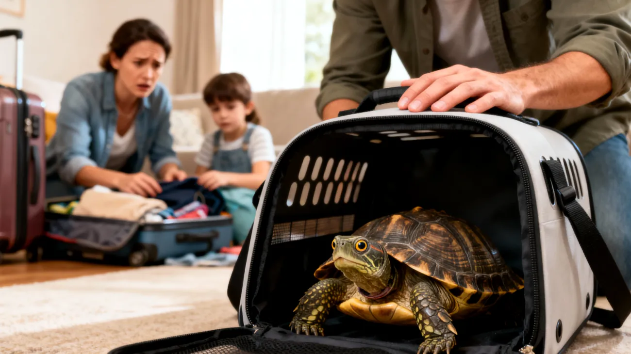 Schildkröten benötigen während einer Reise spezielle Beschäftigung und Stimulation, da der Transport und die veränderte Umgebung Stress verursachen können und gleichzeitig ihre gewohnten Aktivitäten und mentale Anregung unterbrochen werden"