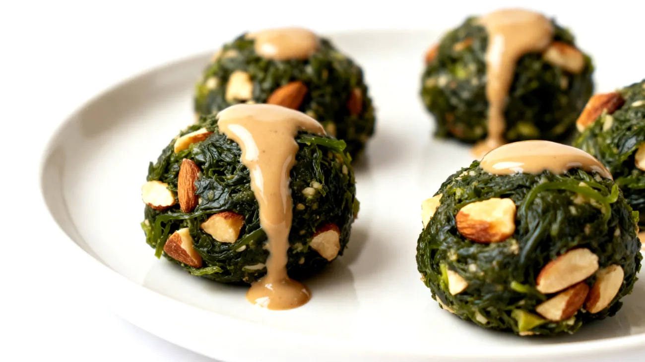 Wakame-Nüsse-Energiekugeln mit Tahini"